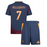 Maglia Calcio AS Roma Lorenzo Pellegrini #7 Terza Divisa Bambino 2024-25 Manica Corta (+ pantaloncini)